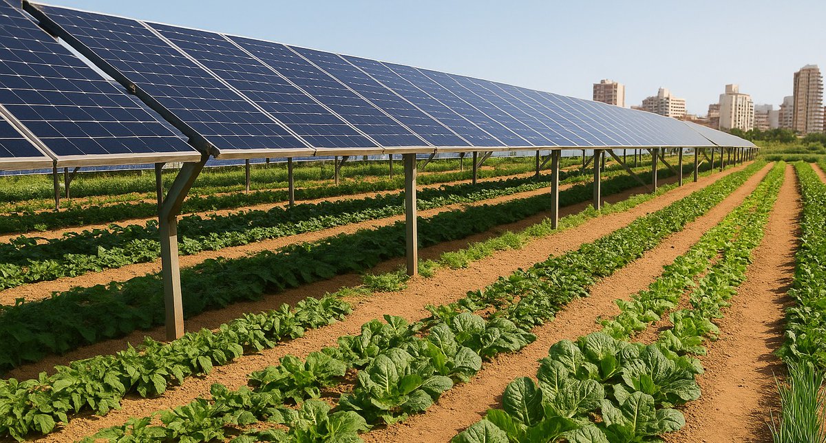 CienciaUCHCEU's tweet image. Del huerto urbano, al huerto agrovoltaico urbano🌻
Integrar agricultura y placas fotovoltaicas en huertos urbanos es la propuesta de Patricio Vargas en su #TFM del Máster Universitario en Gestión de Proyectos e Instalaciones Energéticas de @uchceu y el ITE
medios.uchceu.es/actualidad-ceu…