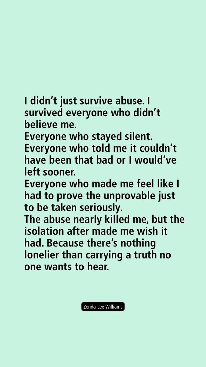 When a person isn't believed after disclosing sexual abuse,they often experience what psychologists call "secondary victimization" or the "second assault."This refers to the trauma caused not by the abuse itself but by the negative reactions of society,institutions, or loved ones