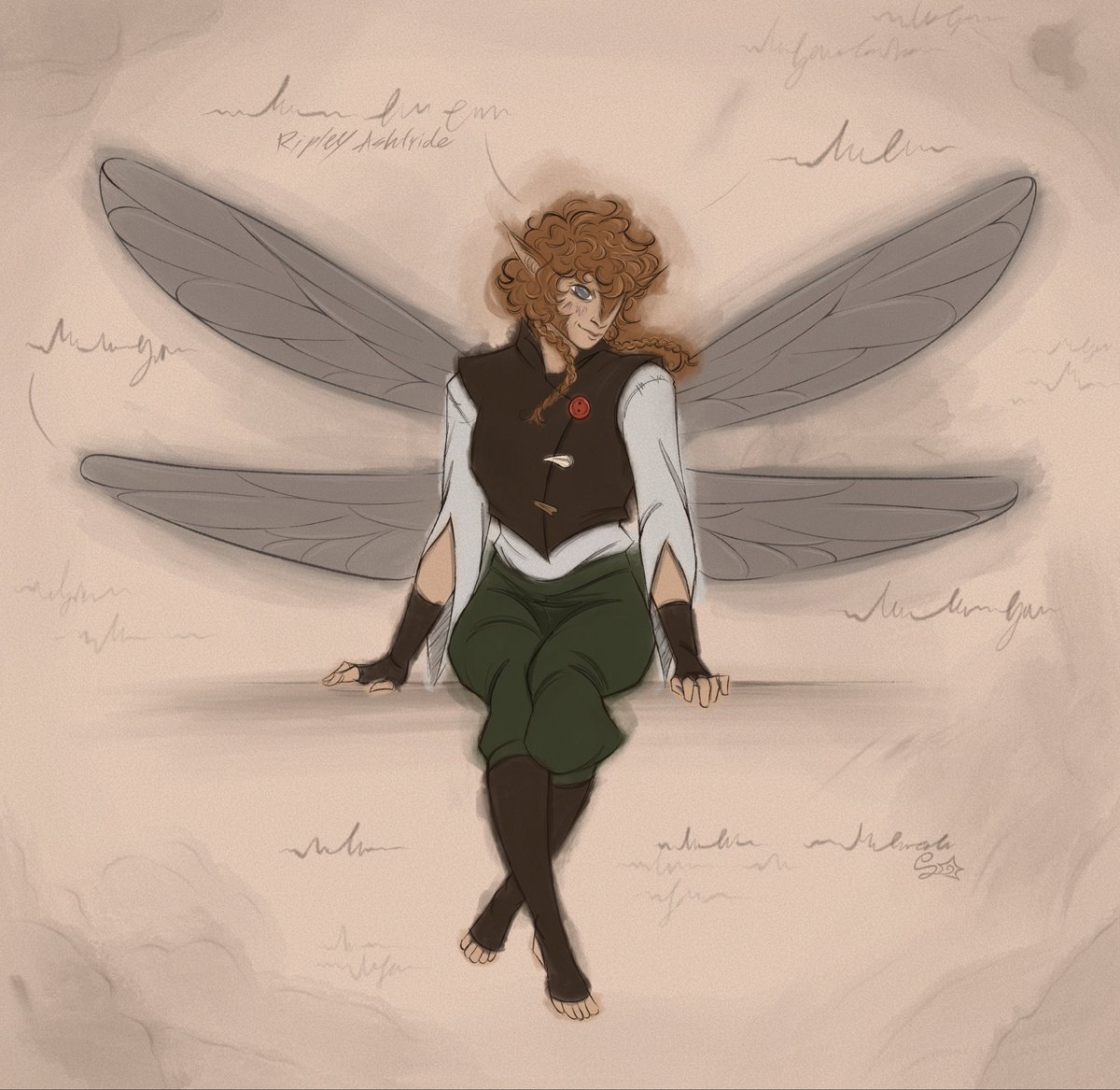 spiralingstar_'s tweet photo. Redrew my favorite DnD oc! Ripley Ashtride, circle of wildfire Druid

#dungeonsanddragons #fairy #druid #circleofwildfire #oc #art #drawing #fantasy https://t.co/gLiEyLHi6m