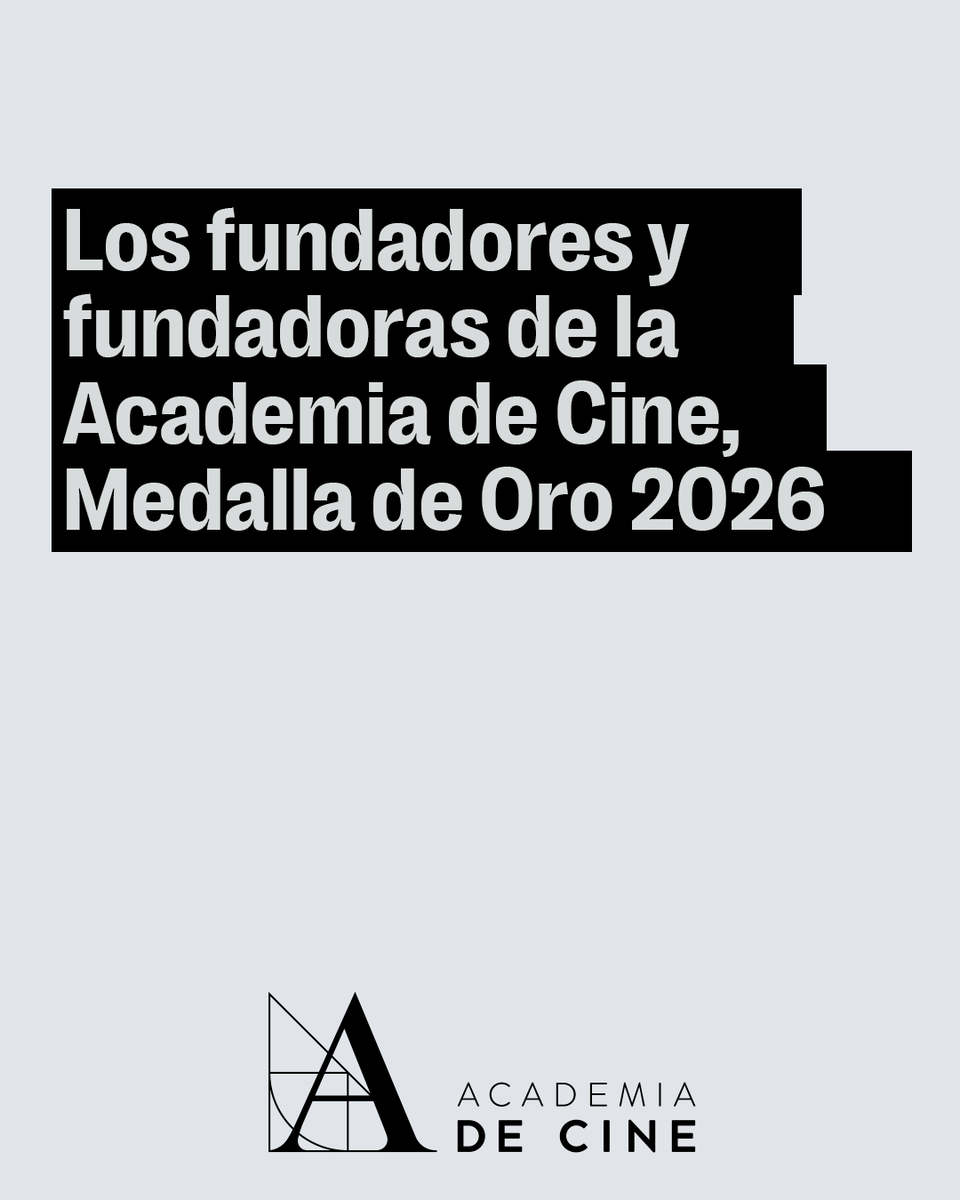 Academiadecine's tweet photo. Los fundadores y fundadoras de la Academia de Cine, Medalla de Oro 2026.
https://t.co/h3vb7Wa37J https://t.co/mjScFbuvXe