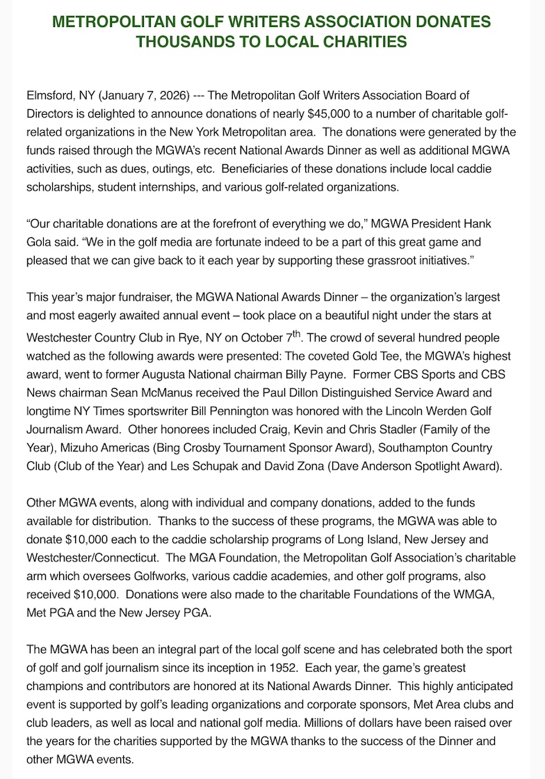 Metropolitan Golf Writers Association tweet media