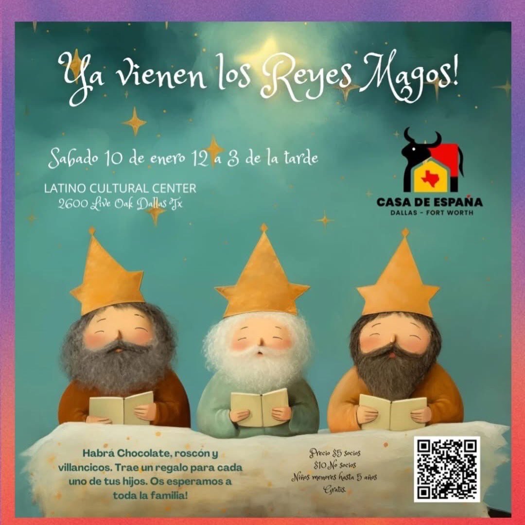 informatedfw's tweet image. Reyes Magos 2026 Celebration January 10, 2026 12-3 PM at the Latino Cultural Center. 👑🎉

📲 For more details, visit zeffy.com/en-US/ticketin…

#InfoDFW #ThingsToDoInDallas #DallasEvents #Dallas #FortWorth