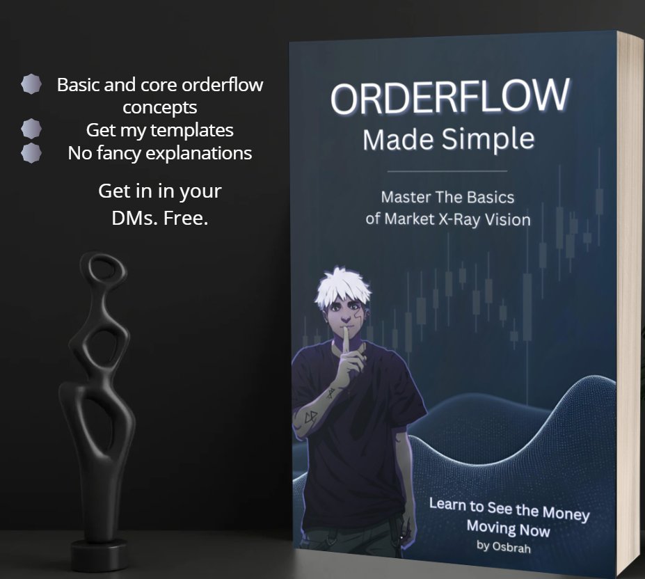 theOsbrah's tweet image. I've worked on writing 25 pages to help you with orderflow reading.

- Basic concepts
- Core components
- Straight to the point

Just follow and comment "dm", I'll reach out.