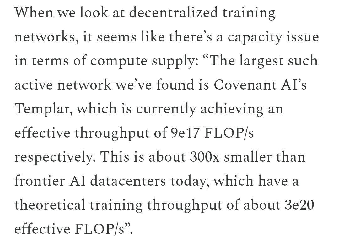 🚨 WHEN ANTHROPIC'S CO-FOUNDER VALIDATES YOUR THESIS, MAYBE PAY ATTENTION TO $TAO DIRECT MENTION OF SUBNET. 

Jack Clark, Anthropic co-founder, former OpenAI Policy Director, one of the most respected voices in AI,  published analysis on decentralized AI training that should be