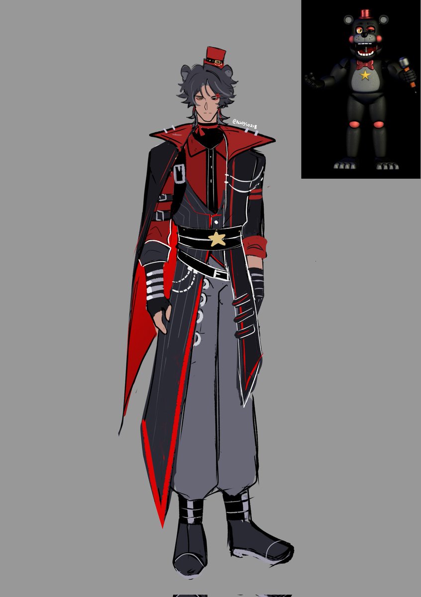 DeadTired0218's tweet image. 🐻🖤
#FNAF擬人化 #lefty