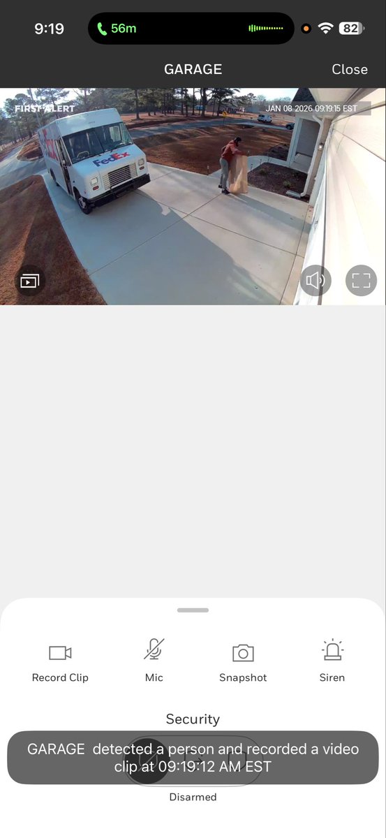 as1a_m's tweet photo. @FedEx your driver parked in my driveway way with this big truck to only DRAG my package to my garage instead of my door. Tired calling customer service line multiple times for it to only hang up on me https://t.co/A868GnbVbd