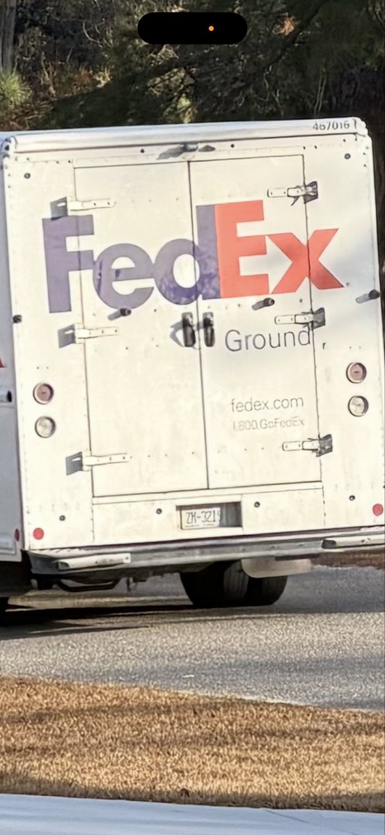 as1a_m's tweet photo. @FedEx your driver parked in my driveway way with this big truck to only DRAG my package to my garage instead of my door. Tired calling customer service line multiple times for it to only hang up on me https://t.co/A868GnbVbd