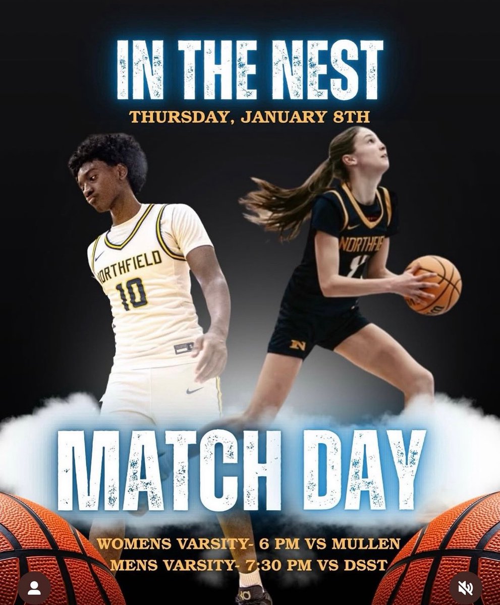 NighthawkHoops's tweet image. GAMEDAY 🏠🏀 
🆚 DSST Conservatory Green HS (Boys)
🆚 Mullen HS (Girls)
🗓️ January 8, 2025
🕦 BOYS JV 4:30pm| GIRLS JV 4:30pm - Aux Gym
Girls Varsity 6pm | Boys Varsity 7:30pm
📍THE NEST