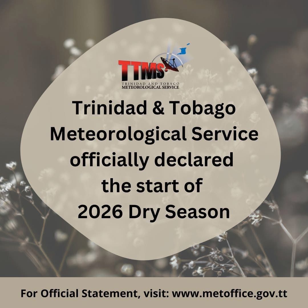 tttliveonline's tweet photo. The Trinidad and Tobago Meteorological Service has officially declared the start of the 2026 Dry Season, which typically runs from January to May. https://t.co/IpYsLbLBsy