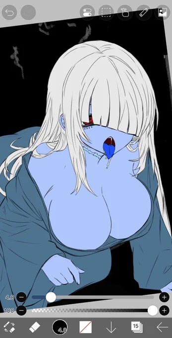 新しいうちの子、 トロンのベースカラー決まった。 人間の顔に唾を吐きかけて 悦に浸るカス幽霊です