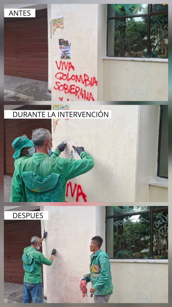 corpocentro's tweet photo. Mantener el #CentroDeMedellín limpio, ordenado y con la mejor cara, es muy importante. Por ello, reconocemos el trabajo que @AlcaldiadeMed  hace para recuperar las fachadas vandalizadas durante la marcha de ayer 7 de enero en las avenidas La Playa, Oriental y San Juan. https://t.co/jWpwJEp1Ud