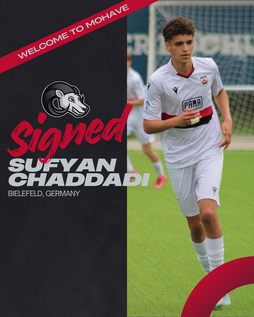 MohaveMsoccer's tweet photo. Welcome to BHC! 
Sufyan Chaddadi will run with us in 2026!
#GoBighorns #MohaveSoccer https://t.co/aWxvZqQh5z