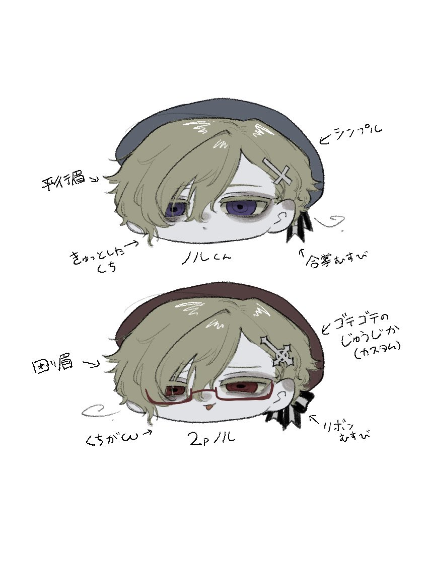 ﾆｯｷ解釈のノル君と2pノル君