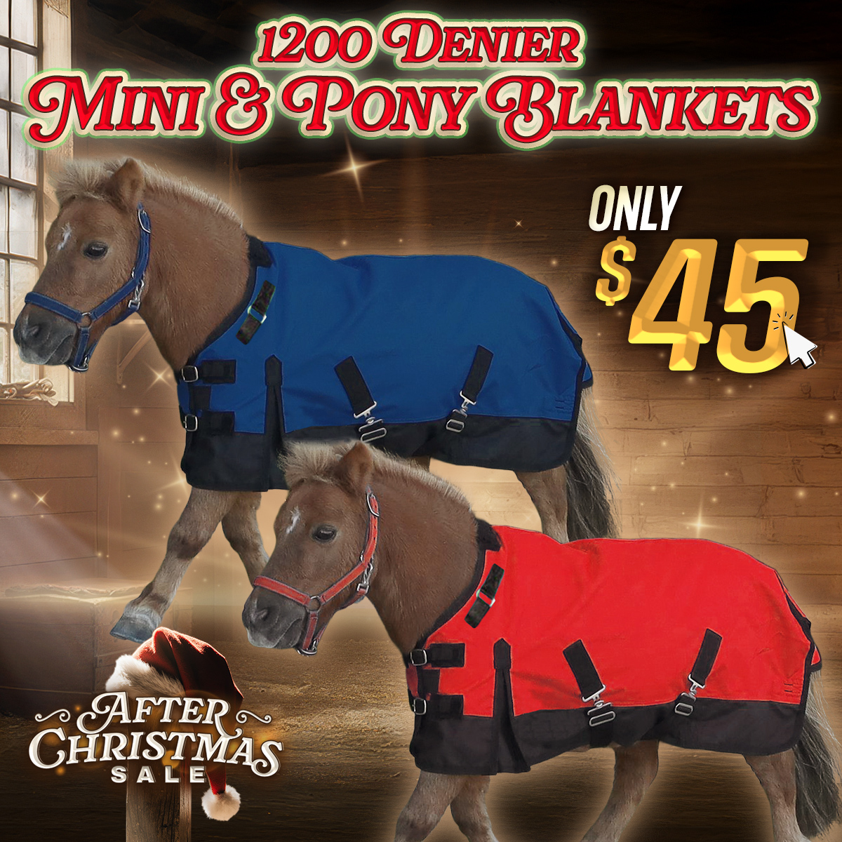 ⚡1200 Denier Winter Blankets for Ponies &amp; Minis $45!⚡

Plus, up to 85% on tack, gifts, horse apparel, supplies. Save on Closeout and overstock merchandise, plus more!

After Christmas Sale - up to 85% Off!
👉 chicksaddlery.com/blanket-saleov… merchandise, plus