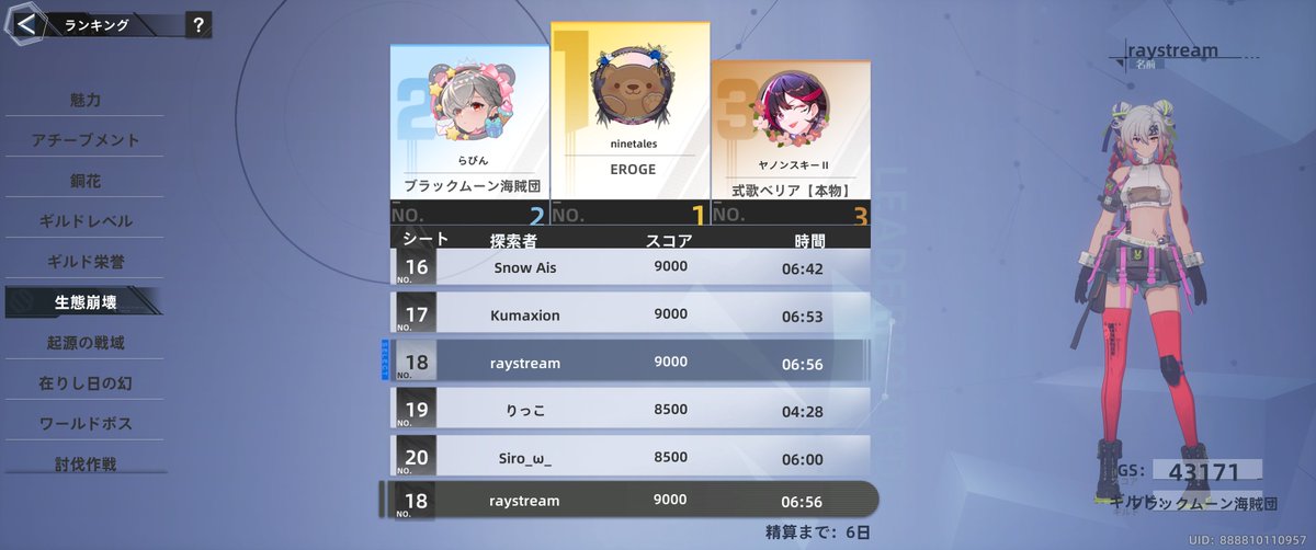 raystream_'s tweet image. 生態崩壊スコア9000ヨシ！