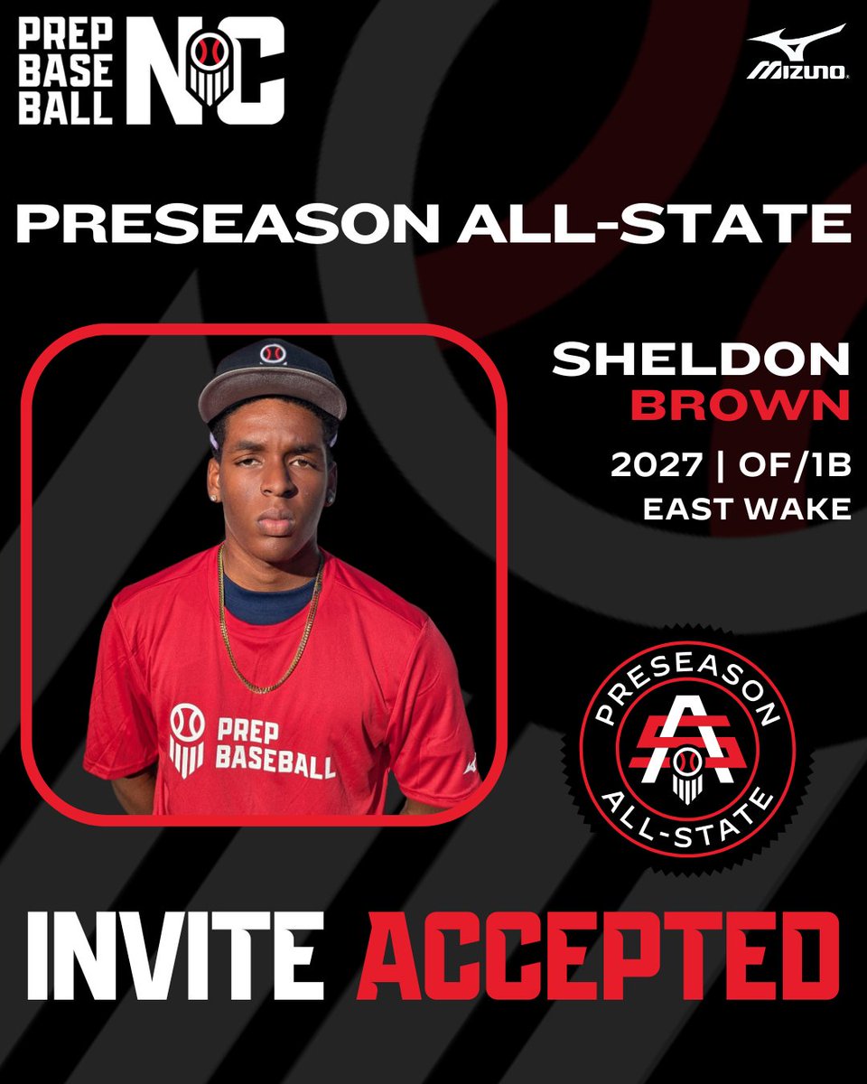 PrepBaseballNC's tweet photo. 🏆 Preseason All-State Invite Accepted: East Event

We are spotlighting players with impressive PBR profiles who have showed up and showed out at past events 😎 These guys will be at the PAS East and we can't wait to see them play!

@LaithAbulatifa @HaithamA3028 @ryderanderson09 @Sheldonbrow2027

👏 👏 Check out the full roster and take a look at player profiles: https://t.co/MNEw7nHNj7