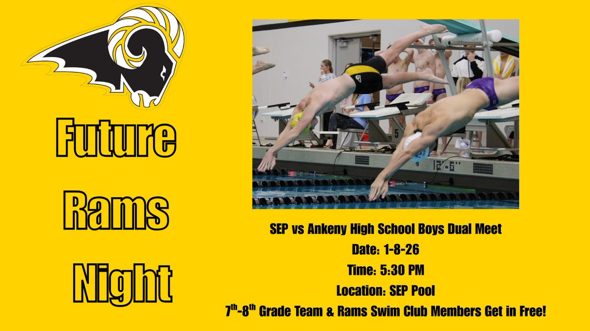 Date: 1-8-26
Location: SEP Pool
Tickets: tickets.gobound.com/tickets/events…
Livestream: youtube.com/@sepswimming95…