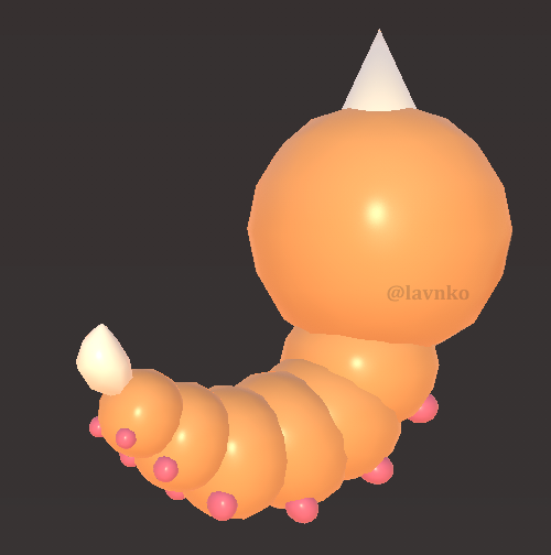 lavnko's tweet image. modelling a pokemon everyday - day 67 weedle