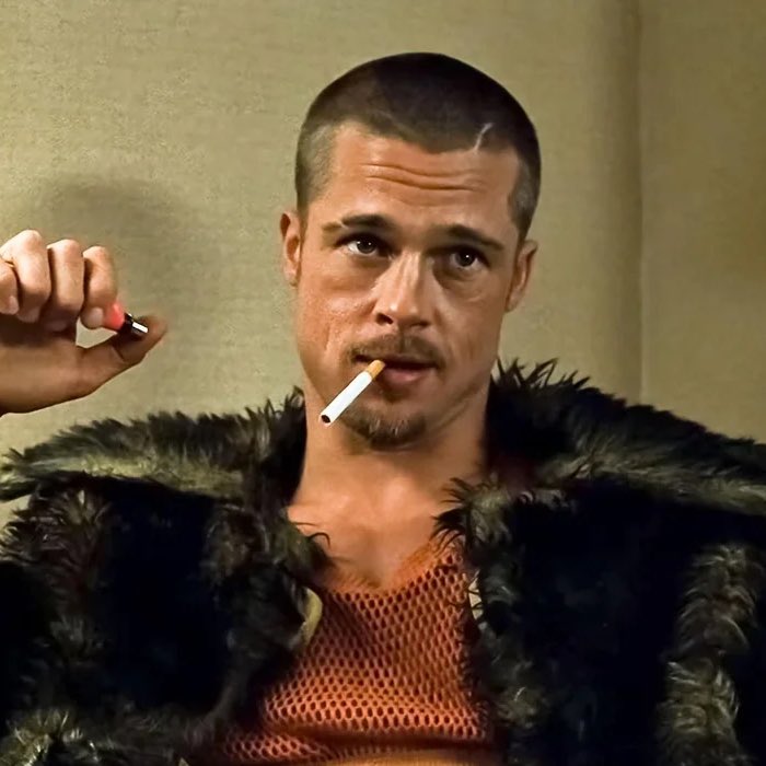 artdiseasee's tweet image. seeing hakari’s fur coat being animated made me get reminded that it was based off tyler durden’s from fight club