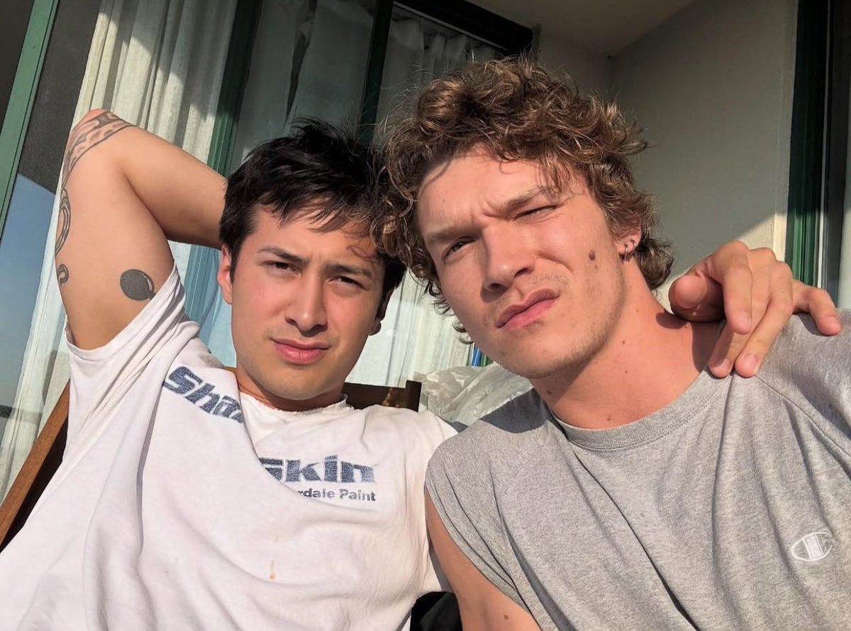 "[Connor] is an awful texter, so not great. We just FaceTime or call each other randomly and consistently, and that's been my stability through this. Having my best friend who is in the same position I am, and dealing with [this all]." - Hudson Williams on his texting