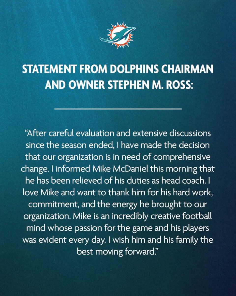 AdamSchefter's tweet image. Dolphins chairman Stephen M. Ross: