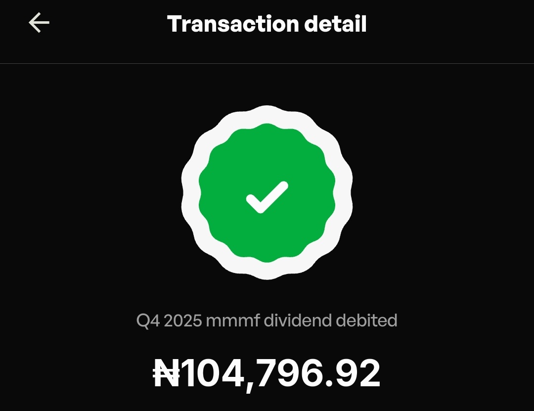 Today I received my son's Q4 2025 dividend on his <a href="/Wealth_buddyng/">Wealthbuddyng</a> by <a href="/MeristemNigeria/">Meristem Nigeria</a> mutual fund and it was automatically reinvested ✅
$YearOfSowing🌱