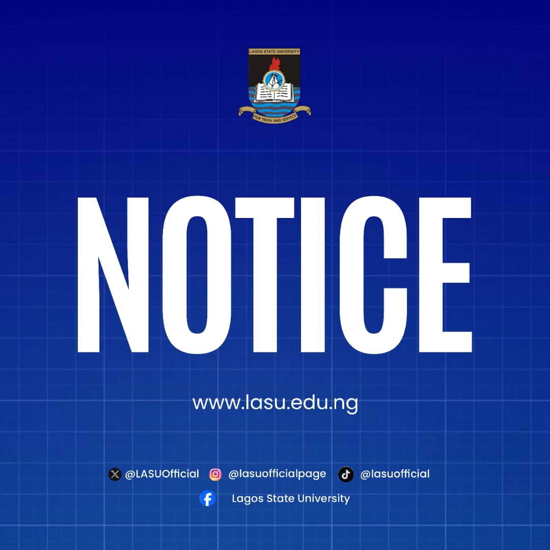 COMMENCEMENT OF FIRST SEMESTER EXAMINATIONS FOR THE 2025/2026 ACADEMIC SESSION

The Vice-Chancellor, Lagos State University, Professor Ibiyemi Ibilola Olatunji-Bello, mni, NPOM, has granted executive approval for the commencement of the First Semester Examinations for the