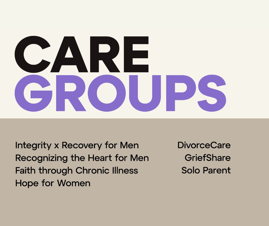 rhcc's tweet image. No matter what you’re going through, you don’t have to do it alone. Our Care Groups are a safe place to find support, encouragement, and people who truly understand and want to walk with you.

Find your group and sign up at rollinghills.church/care.