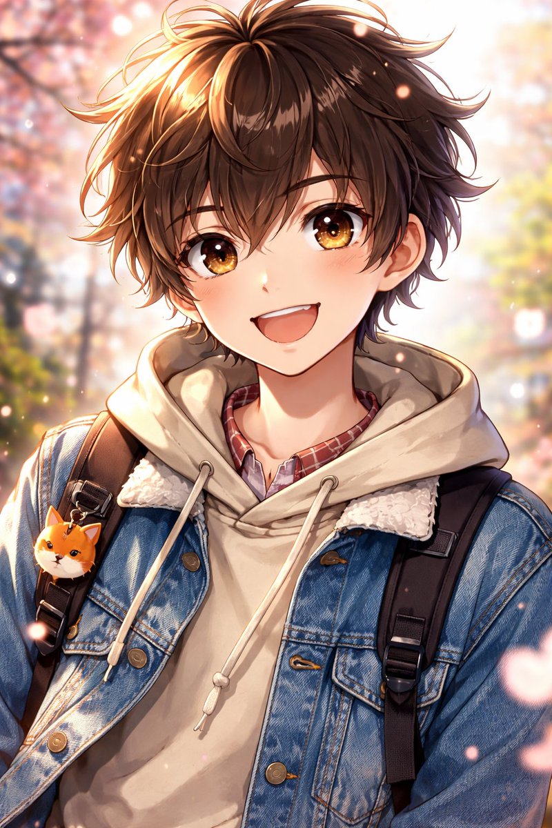 ASHIS250's tweet image. ✨ A smile that feels like sunshine and cherry blossoms 🌸
Just a cute anime boy spreading positive vibes and soft moments 💫
Hope this little smile makes your day brighter 💛
#AnimeBoy #CuteAnime #AnimeArt #KawaiiVibes
#AnimeAesthetic #AnimeStyle #DigitalArt
#Wholesome…