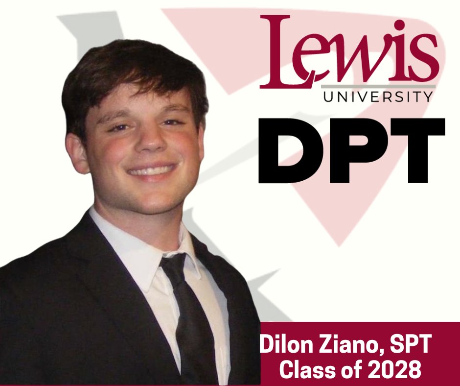 LewisDPTFlyers's tweet image. Please help us welcome Dilon Ziano, SPT, Class of 2028! 🎉 A recent NIU graduate in Health &amp;amp; Human Science, Dilon is excited to begin his journey toward becoming a DPT. He enjoys the outdoors and spending time with his dog, Cecil. #LewisDPT #FuturePT #WelcomeToLewis