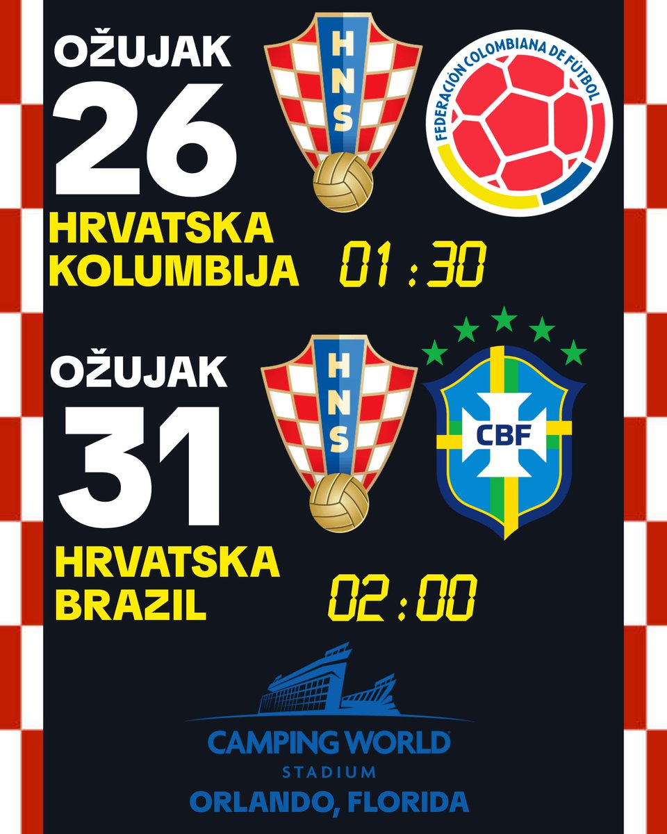 _andrej45's tweet image. Bit će početkom proljeća magično u Orlandu, ali ne zbog košarke nego zbog nogometa. 😉 Atraktivne utakmice. Veselimo se! ❤🤍🇭🇷🙌