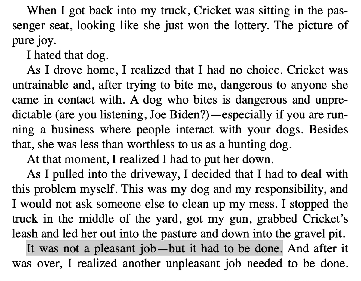 Kristi Noem, who runs ICE, shot and killed her dog Cricket, a "picture of pure joy." Then she bragged about it in her autobiography. No joke. 

Is it any surprise she's bragging about killing innocent moms, too?