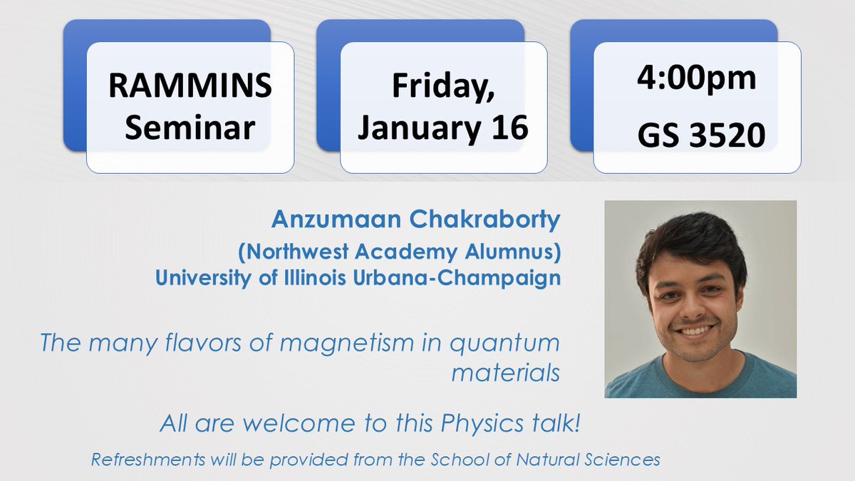Join Natural Sciences for the first Spring 2026 RAMMINS presentation on January 16