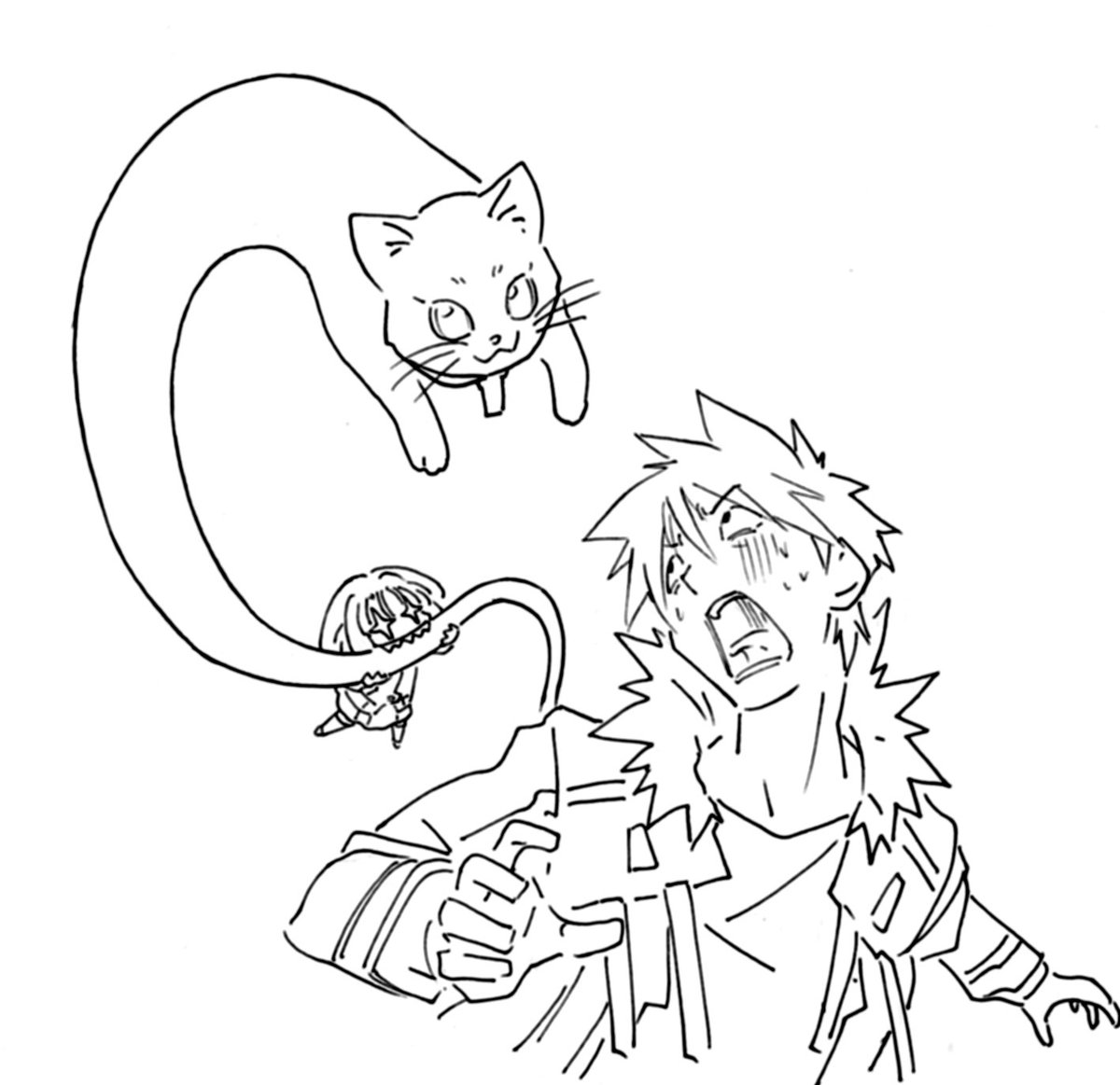 当時の落描き 猫いじめ?^^; 