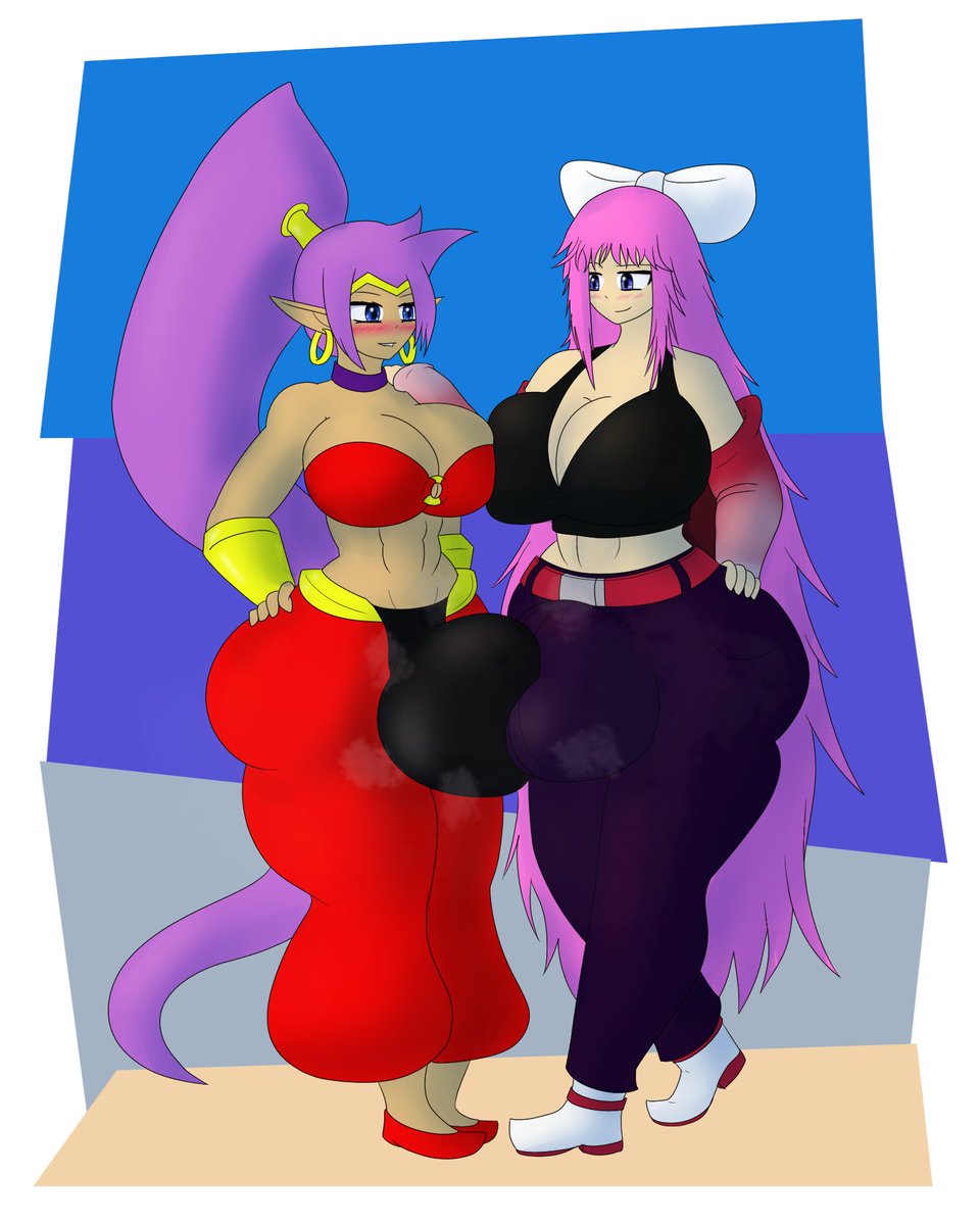 Commission for <a href="/Sij6_DeadPoolII/">Dead-Pool3_II_Sij6</a>  of Liz and Shantae meeting up~