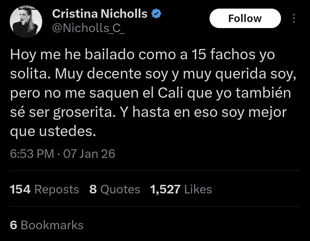 r3ntas's tweet photo. A la Sra Nicholls se le borró el trino, parece que Rentas siendo rolo baila mejor.

Por si no han visto el video en dónde expongo su GRAN TRABAJO, ahí está citado. https://t.co/Y62IZfzCqk