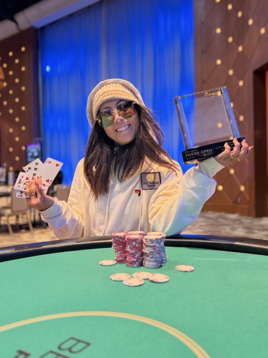 BetMGMPoker's tweet image. E-Tay continues to CRUSH mixed events 🚀 Congrats to @e_tay on her HORSE Championship win and $15,580 payout 🏆💰