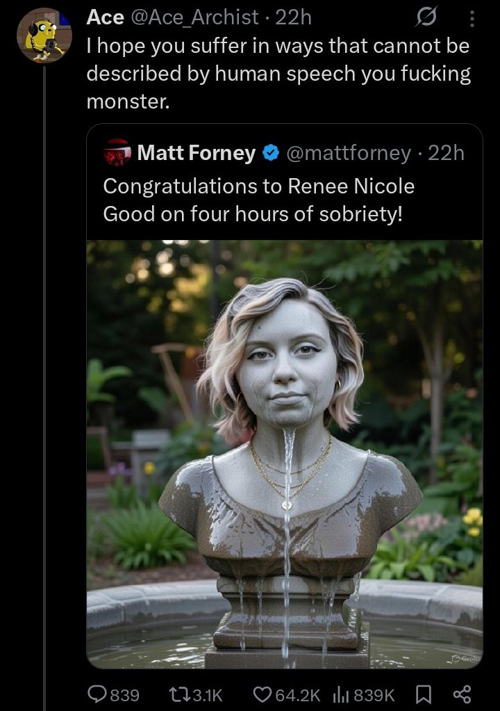 Internet_TLCM's tweet image. Leftists get a taste of their own medicine and hate it.

Maybe I would have been more empathetic with you, but I saw how you all celebrated Charlie Kirk's murder with mockery immediately after he was shot.

So yeah, you deserve this and get fucked, bitch.