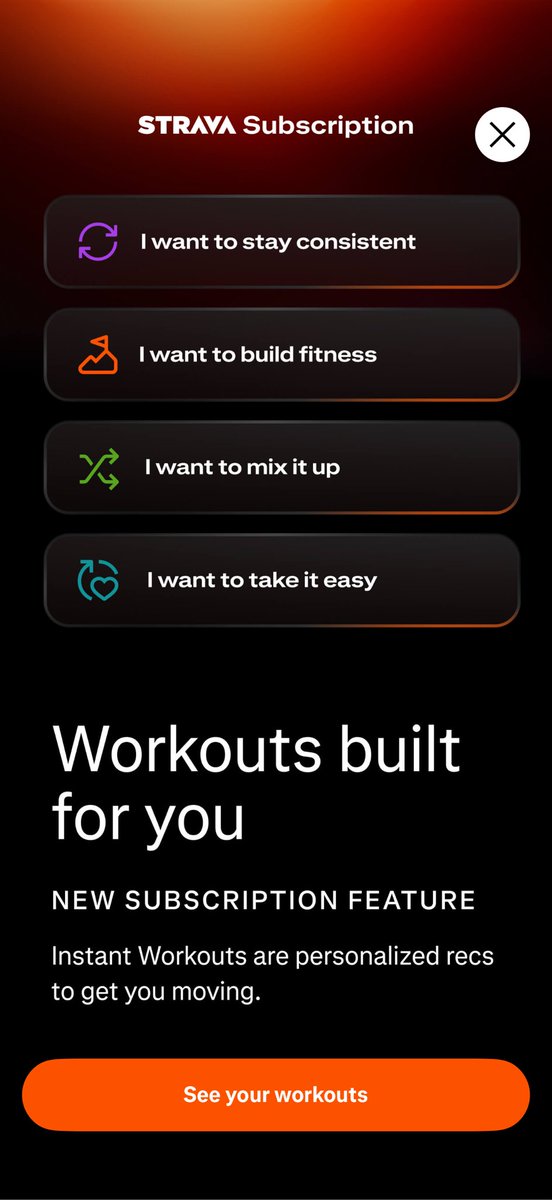 xouted's tweet image. Nowe funkcje @strava 
Bazujące na AI sugestie treningowe. Bazując na twoich danych i trasach proponuje gotowe ćwiczenia. Nie będę stosował, ale będę się przyglądał ;)