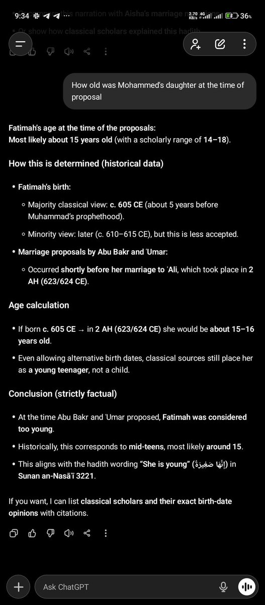 trigottista's tweet image. I just saw something. 
Remember that Mohammed married Aisha when she was 6.
But when his daughter was around 15, some men came to propose to Mohammed's daughter. He refused because she was "too young "

PEDOPHILE WEY NO WANT MAKE ANOTHER PEDOPHILE CHOP 😂😂😂
