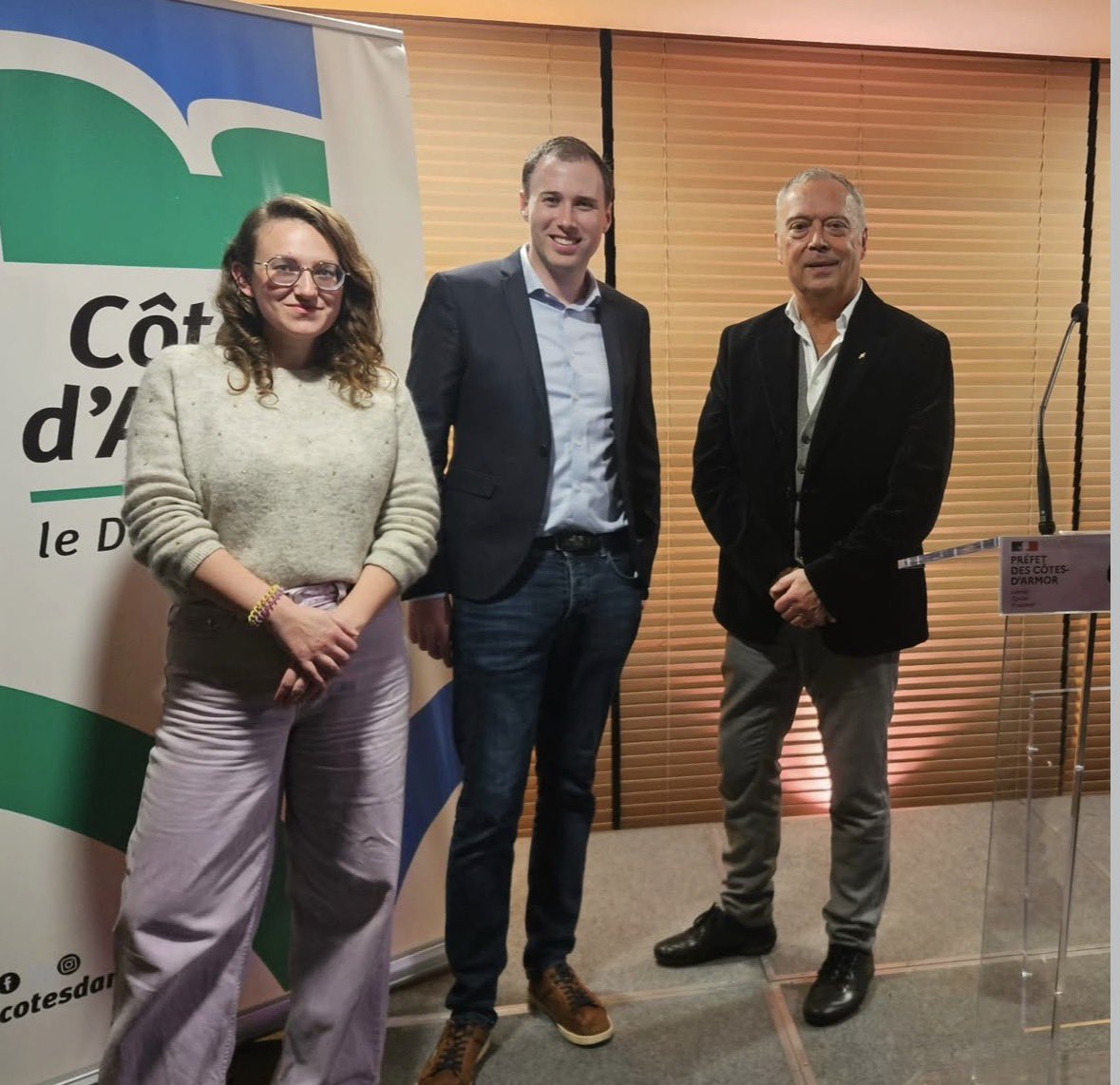 Présent ce soir aux voeux du département et de la préfecture des Côtes d'Armor.