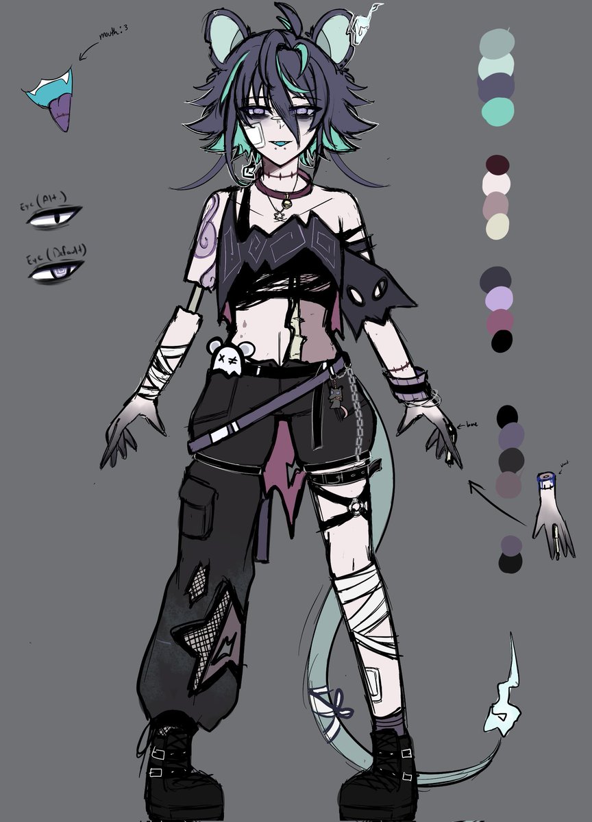 I never quite showed off the design on this site, but hello ! 👻 I'm a dead rat ghost vtuber aaa type shiiiiiiiiiiii