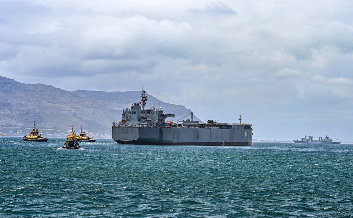 SANDF_ZA's tweet image. READ || Naval Vessels Arrive in Simon’s Town Ahead of Exercise WILL FOR PEACE

facebook.com/share/p/1FyLuL…

#SANDF 
#SANavy 
#ToBeUnchallengedAtSea 
#ExerciseWILLFORPEACE