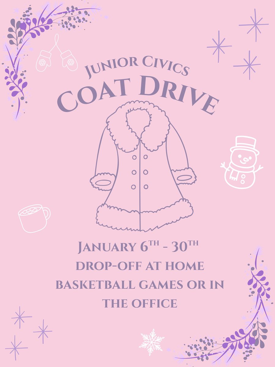 j_vestal's tweet image. It’s that time of year again! The Forbush Jr. Civic Club Coat Drive is underway! Donate now through Jan. 30th at home basketball games or in the FHS Main Office!