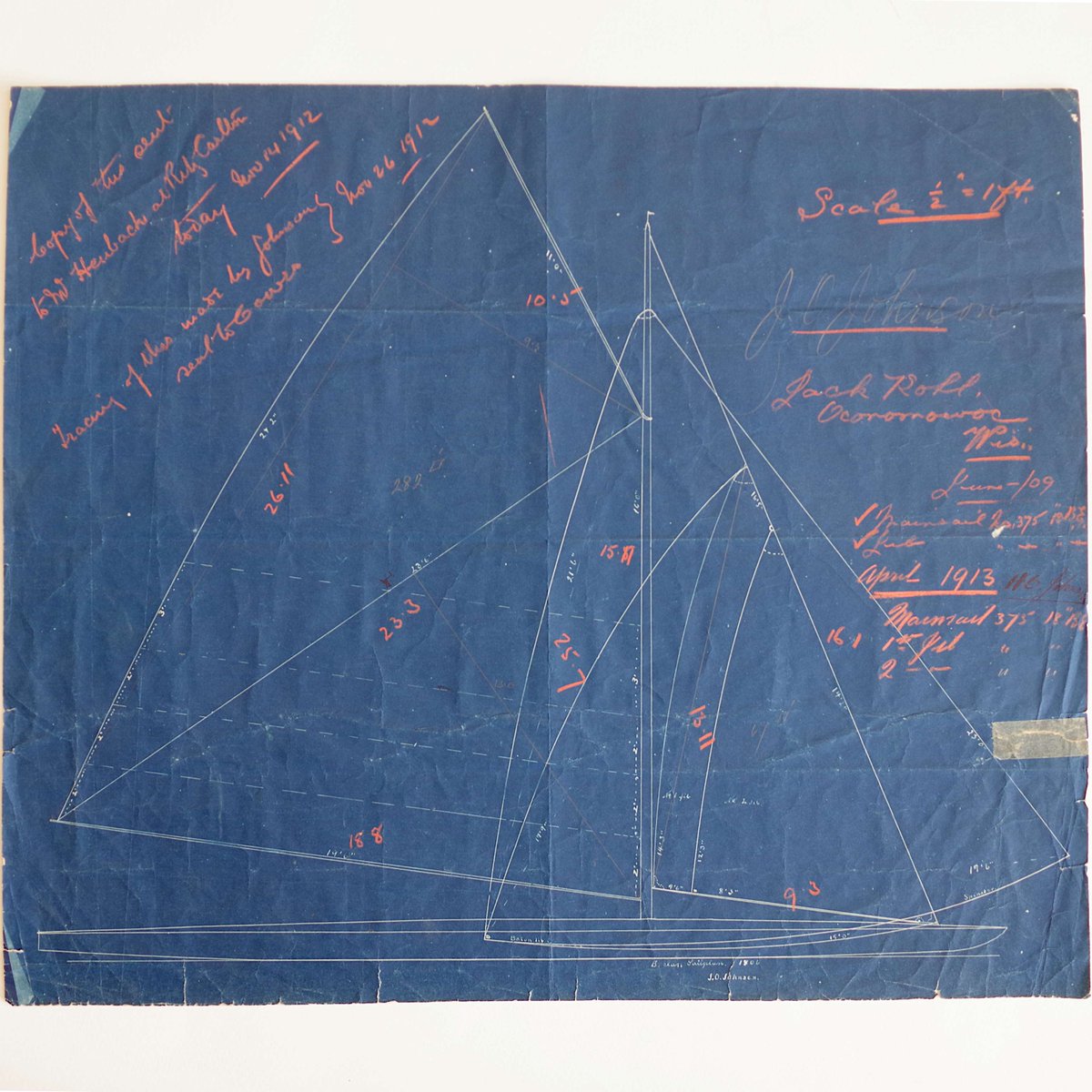 Johnson Boat Works scow blueprints from the Ratsey &amp; Lapthorn collection: B Class (1906) and C Class (1939). 40+ more Johnson plans (to 1957) are listed in our online catalog.
IYRS Maritime Library, Wed–Sat 12–5
#maritimehistory #scow #johnsonboatworks