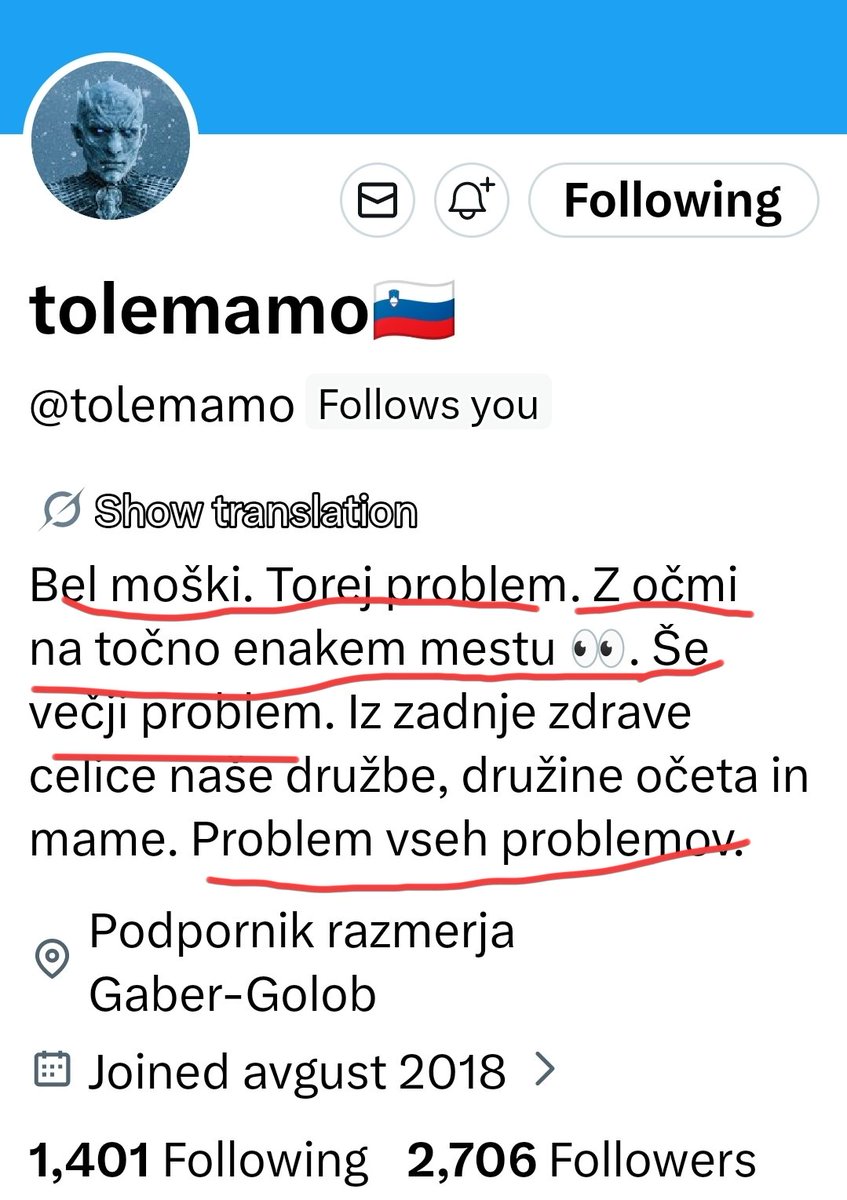 Hej <a href="/tolemamo/">Volitve 2026 🇸🇮 (parody account)</a>, tole objavi, nek ex komunist je zapravljal denar. Boš ? Aja, pa razloži mi podčrtani zapis na sliki, profilu, ki ga obožuješ, boš pa ja pomagal?