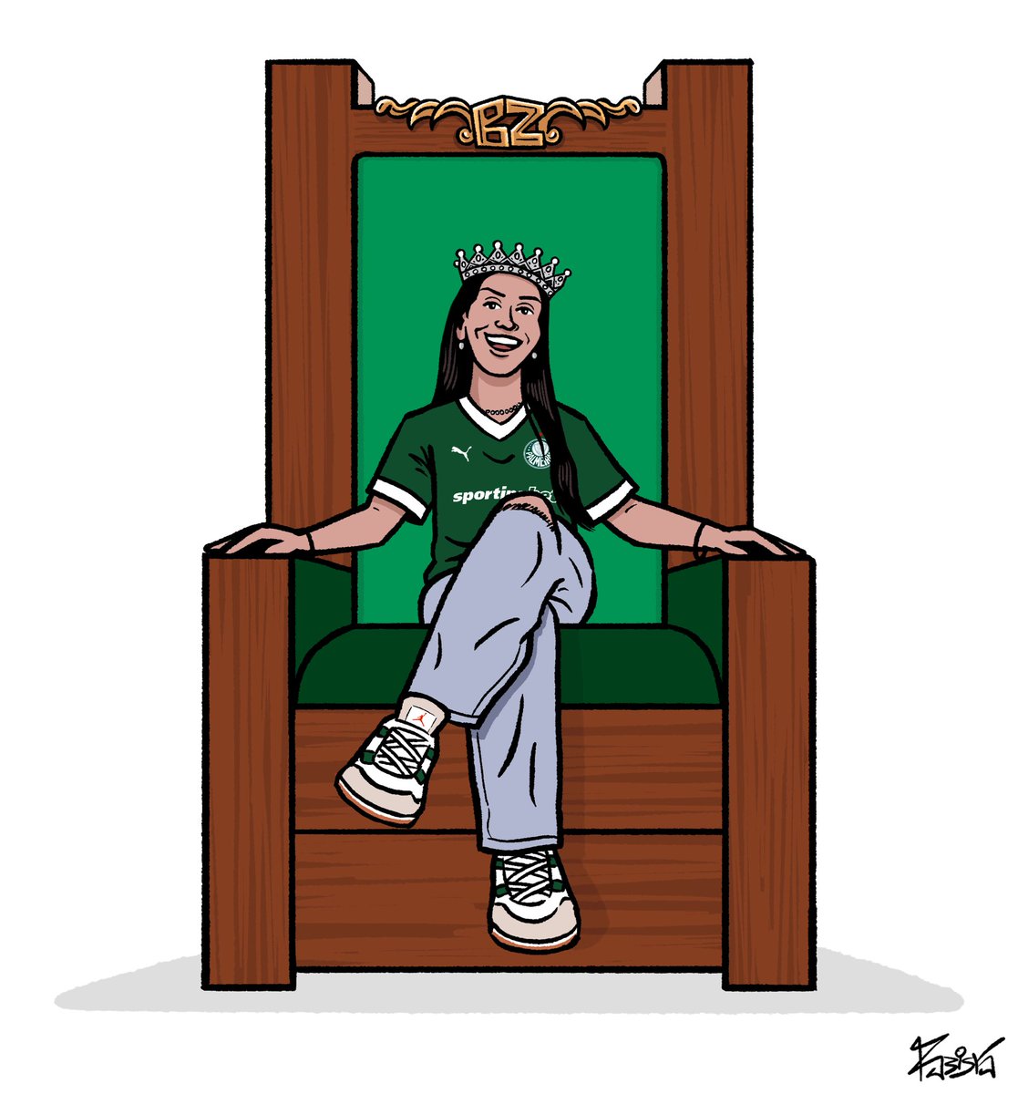 caiorabiska's tweet image. “A Imperatriz do Verdão!” 👑