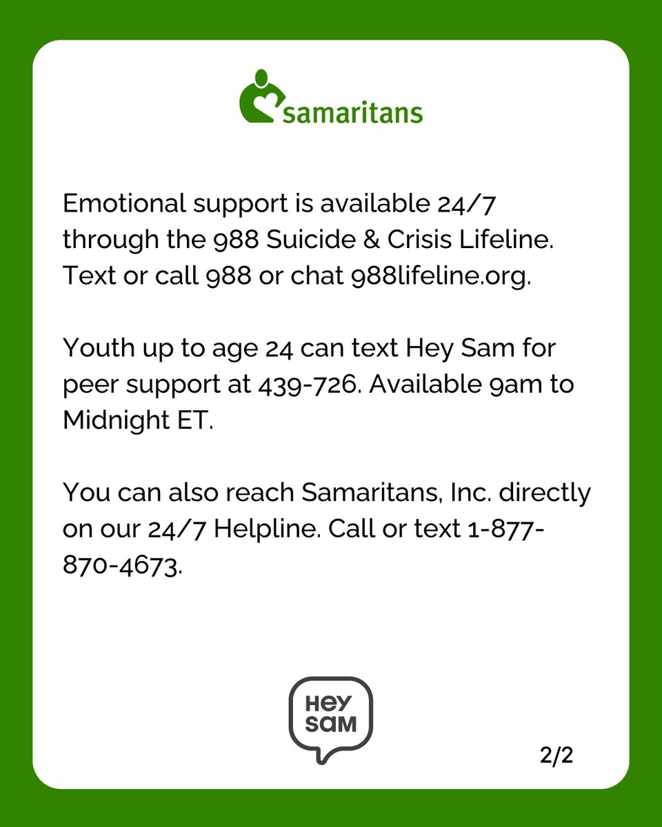 Samaritans, Inc. tweet media