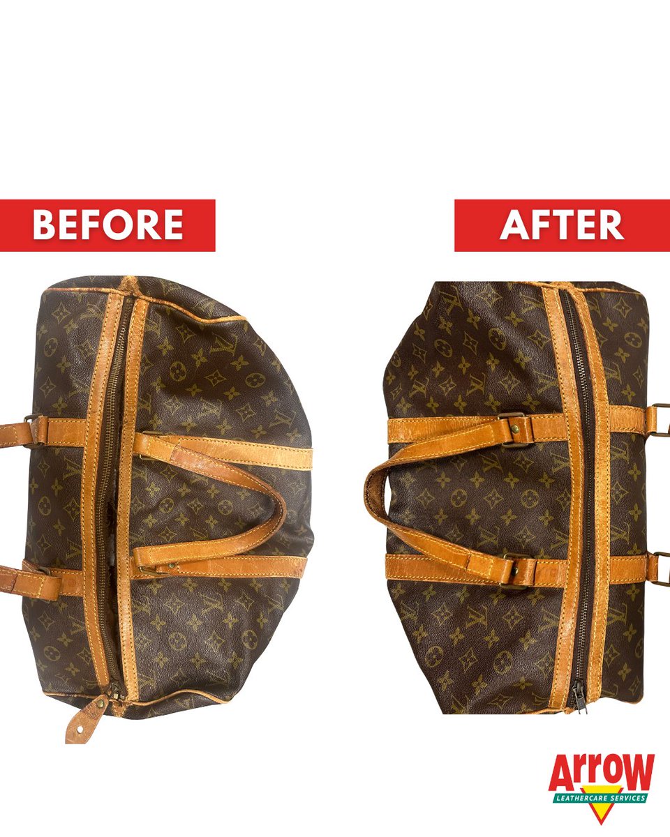 Expert care for luxury pieces. This Louis Vuitton duffle received a full zipper repair with a flawless finish.👜✨

#ArrowLeatherBeforeAfter