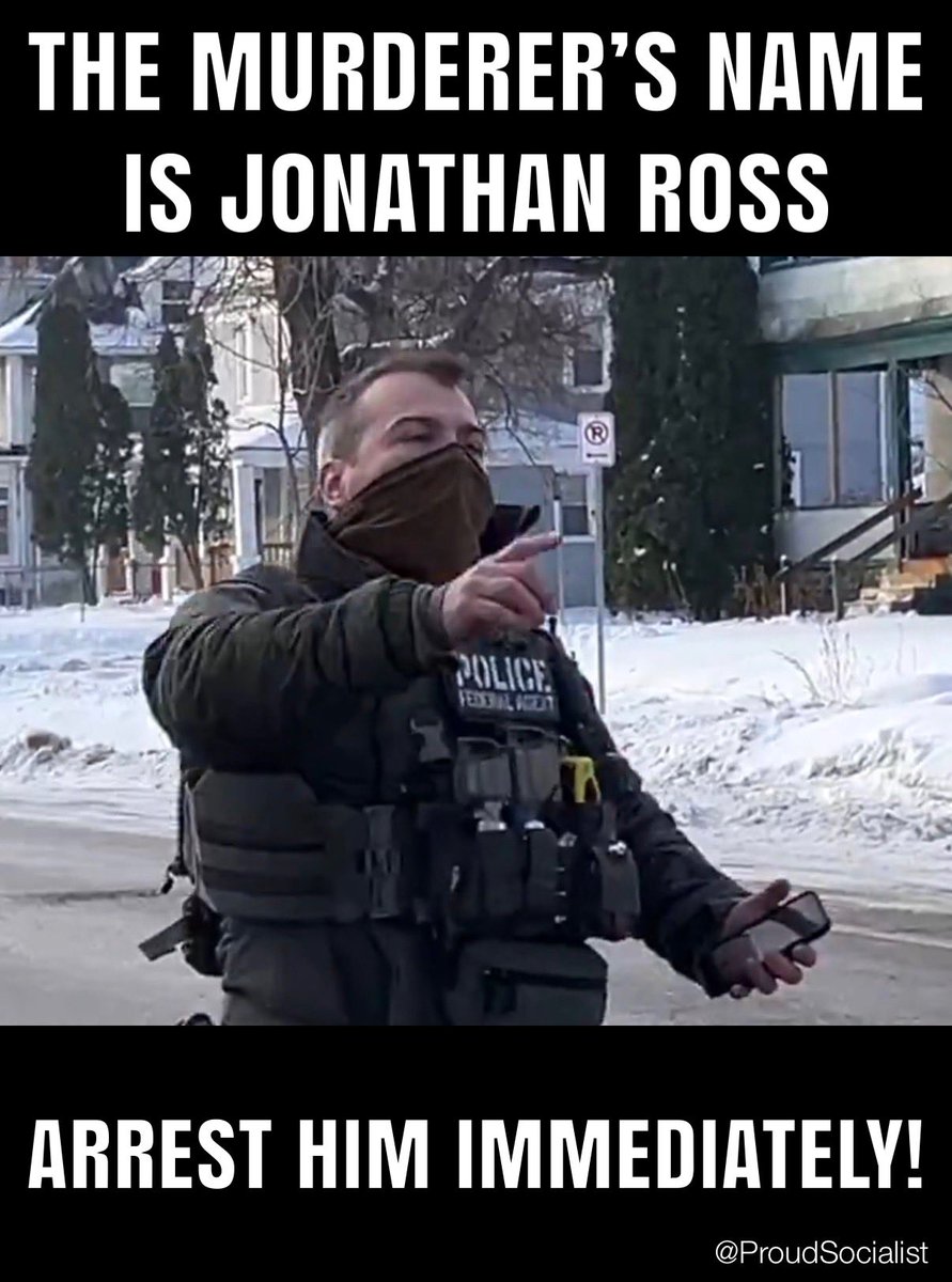 The ICE Agent who murdered Renee Good has been identified as Jonathan Ross. He must be arrested f...